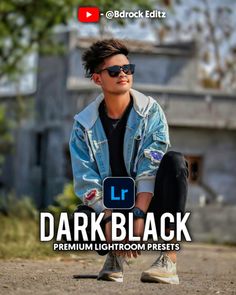 the dark black lightroom presets for photoshopping and video editing is shown