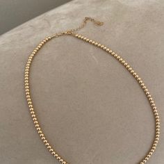 Dainty Gold Bead Necklace Gold Beaded Choker 14K Gold Fill - Etsy Canada