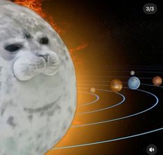 an animated image of the solar system