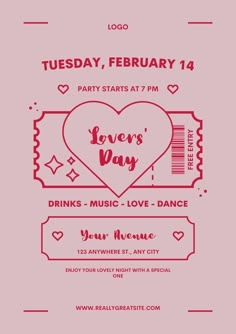 a valentine's day party flyer