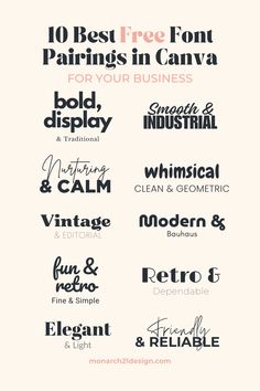 Fonts Canva 2024 Best Canva Font Combos, Fonts For Blogs, Canva Fonts That Go Together, Canva Serif Font Pairings, Typography Combinations Font Combos, Business Font Pairings, Font Pairs Free, Canva Best Font, Modern Font Canva