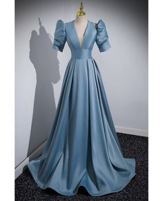 Get 10% off now! Buy short sleeve simple long blue evening dress with v neck at cheap price online. Free stable shipping and pro custom service since 2009. Blue V-neck Short Sleeve Dress For Party, Light Blue V-neck Dress For Banquet, Elegant Light Blue V-neck Evening Dress, Short Sleeve Maxi Dress For Prom, Formal Light Blue V-neck Evening Dress, Blue Short Sleeve Evening Dress For Banquet, Blue Maxi Length V-neck Evening Dress, Blue Maxi Length V-neck Dress For Evening, Blue Short Sleeve V-neck Dress For Party