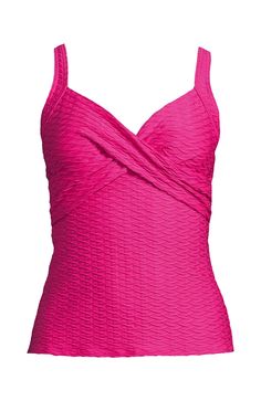 This tankini top provides coverage while showcasing your style. The eye-catching wrap front accentuates the bust, and the V-shaped neckline draws the eyes upward and elongates the body. Mix tops and bottoms (sold separately) to suit your style. Combine sizes for a perfect fit Classic Length: Hem hits at hip Chlorine Resistant spandex lasts longer than suits made with ordinary spandex Resists breakdown from chlorine, sunscreen and sweat Eye-catching crisscross front accentuates the bust Supportiv Underwire Tankini Tops, Underwire Tankini, Tankini Swimsuit, Tankini Swimsuit Top, Long Torso, Tankini Swimsuits, Neck Wrap, Jacquard Fabric, Tankini Top