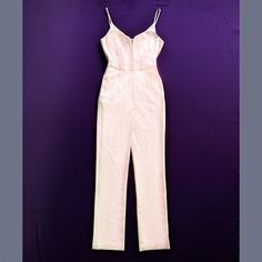 Black Halo Women's Jumpsuit, Very-Light Pink. Size 0 Fits Size Xs. Preowned, In Very Good Condition. Lining Is Inside Of Top Only. Lining: 96% Polyamide 4% Elastane. Main Fabric: 88% Polyamide 12% Elastane. Color Is Very Light Pink, Kinda Light-Blush-Pink. 13-Inch Zipper On Back. Around Bust Is 34-35 Inches, Chest 17", Waist 26 Inches, Hips 36 Inches, Length Waist-To-Bottom Is 46 Inches. Around Leg Is 16 Inches.Top Including Straps Is 16 Inches In Vertical Very Light Pink, Black Halo, Black Jumpsuit, Jumpsuits For Women, Blush Pink, Pant Jumpsuit, Jumpsuit Romper, Halo, Light Pink