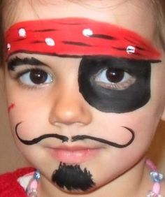 Pirate Makeup, Halloween Makeup For Kids, Obličejové Masky, Makeup Zombie, Pirate Face, Halloweenský Makeup, Pirate Crafts