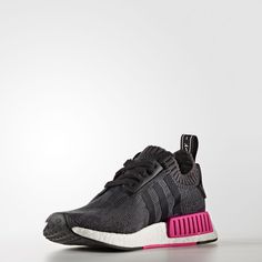 adidas NMD footwear continues on its progressive spiral in fresh new combinations of urban style and running-inspired design. These women's shoes feature a stretchy knit upper for a sleek look. A reflective heel stands out, and so do the matching 3-Stripes. Midsole boost‚Ñ¢ keeps energy coming when you need it. Best of all, they feel as comfy as a sock. Nmd Outfit, Adidas Nmd Pink, Snowboarding Girl, Adidas Nmd R1 Women, Adidas Shoes Nmd, Retro Jordans, Nmd Adidas, Vanessa Jackman, Adidas Originals Nmd