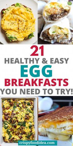 breakfasts that are healthy and easy to make with eggs, cheese, and other foods