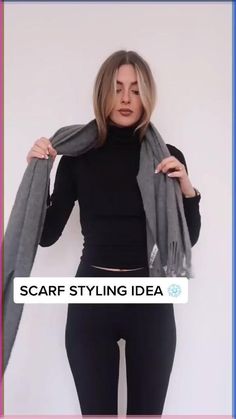 Layering is the key to staying warm this winter. Scarves are perfect for layering because they are warm and ever-so-stylish. Learn how to tie a scarf in 9 different ways with these fantastic and creative ideas and save them for your next outfit inspo. #winterscarf #womensscarves #howtostyle #styleinspiration #winterfashion Simpul Dasi, Scarf Styling, Wear A Scarf, Mode Turban, How To Wear A Scarf, Stylish Scarves