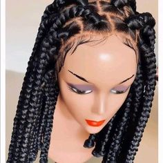 Made With 100% Human Hair Lace Wig Bob Braided Wig 13 Inches Color 1b Elastic For Tighter Fit Lace Wig Bob, Wig Bob, Bob Braids, Wig Color, Braided Wig, Women's Wigs, Human Hair Lace Wigs, Braids Wig, Hair Lace