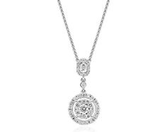 14K White Gold Round Composite Diamond Necklace. This stylish sparkling necklace features carefree versatility. Perfect for a lowkey outfit or a show stopping night on the town, shine bright in this chic piece. Sparkle Necklace, Shine Bright, Diamond Pendant, Pendant Jewelry, Diamond Necklace, Silver Necklace, Composition, White Gold, Sparkle