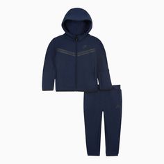 Nike Haddad Kid's Sportswear Tech Fleece Tracksuit Infants - Color: Midnight Navy - Tops and Bottoms USA - Navy Blue Style, Blue Tracksuit, Kids Sportswear, Tops And Bottoms, Nike Fleece, Nike Tech Fleece, Nike Tech, Nike Kids, Tech Fleece