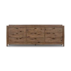 the sideboard is made from wood and has four drawers