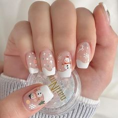 Nail Gel Christmas, Christmas Nail 2024, Gel Nails Ideas Christmas, Nail Noel Christmas, Nails For Christmas Holiday, Nail Art Christmas Designs, Winter Nails Art Designs, Navidad Cute, Nails Noel