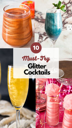 Glitter Cocktails Glitter Shots Alcohol, Celebration Cocktails, Glittery Alcoholic Drinks, Fun Birthday Cocktails, Funny Christmas Cocktails, Glitter Drink Recipe, Shimmery Drinks, Bougie Alcohol Drinks, Fairytale Drinks