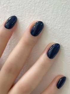 Nail Art Designs For Beginners, Easy Nail Art Designs, Dark Blue Nails, Makeup Idea, Dark Nails, Design Nail