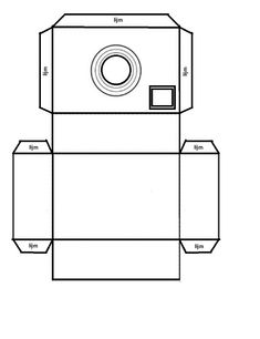 an image of a box that is cut out to make it look like a camera