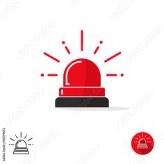 a red and black alarm clock on a white background