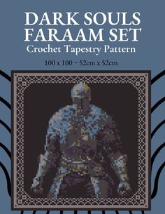 the dark soul's farami set is shown in blue and black with an image of