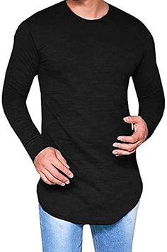 PRICES MAY VARY. ❤{ HIGH QUALITY FABRIC }: -The mens hipster t shirts are made of good quality cotton and polyester , comfortable and lightweight, moisture-wicking and breathable, durable to wear, takes your style from bland to bold. ❤{ STYLE DESIGN }: Designed with rounded and extended hemline to keep you covered, curved hem,crew neck, solid colors, long / short sleeve . The hipster t shirts for men will be convenient for you workout and easy matching for you casual wear. ❤{ Suitable OCCASION } Best Mens T Shirts, Curved Hem Shirt, Hipster Tshirts, Mens Tees Fashion, Hip Hop Shirts, Half Shirts, Hipster Shirts, Shirts Long Sleeve, Collars For Women