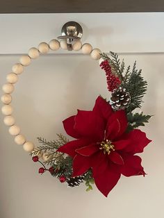 12" Wooden Beaded Christmas Wreaths Wood Crafts Wreaths & Garlands, Wreaths With Beads For Kids To Mal, Wooden Door Hanger With Beads, Beaded Candle Wreath, Small Christmas Wreath Ornaments, Christmas Foam Wreaths, Kids Wreaths Christmas, Crochet Christmas Door Wreaths, Wreath Made From Christmas Ornaments