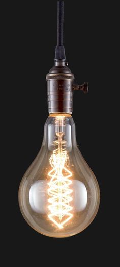 Oversized, Vintage Style A110 Antique Light Bulb, 7.5 Ht. Chain Lamp, Industrial Style Lamps, Lamp Wire, Pole Lamps, Steampunk Lighting, Antique Lamp, Vintage Light Bulbs, Cage Light, Industrial Style Lighting