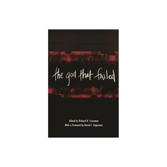 the book cover for the god that failed, with an image of a red and black background