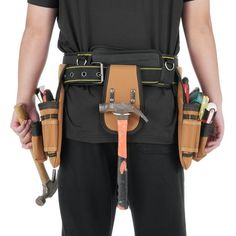 a man with tools in his back pocket