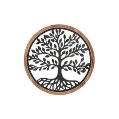 Decorate your place with the values that made you and have inspired you all the way and the new philosophies you learn every day with the Wood Framed Metal Tree Of Life Wall Art. The round metal wall decor features a wooden finish on its frame and includes a beautiful metallic silhouette of the tree of life carving known for its immense knowledge. This item is sold on a per-piece basis. Design: The Wood Framed Metal Tree Of Life Wall Art is sold on a per-piece basis. Material: MetalDimension: 5. Tree Of Life Wall Art, Tree Wall Decor, Textual Art, Accent Wall Decor, The Tree Of Life, Metal Tree, Metal Wall Decor, The Tree, Tree Of Life