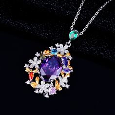 SPECIFICATIONS Style: TRENDY Shape\pattern: Flower Material: Cubic Zirconia Fine or Fashion: Fashion Amethyst Jewelry Set, Puka Shell, The Secret Garden, Jewelry Luxury, Luxury Flowers, Pattern Flower, Flowers Design, Healing Power, Amethyst Jewelry