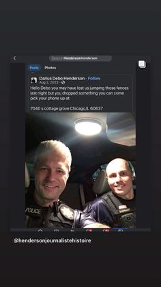 two men sitting in the back seat of a car, one is smiling at the camera