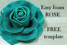 an easy paper rose with free template