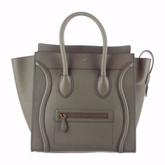 From The 2012 Collection By Phoebe Philo. Sage Smooth Calfskin Leather Cline Mini Luggage Tote With Antiqued Gold-Tone Hardware, Dual Rolled Top Handles, Single Exterior Zip Pocket At Front Face, Tonal Leather Lining, Three Pockets At Interior Walls; One With Zip Closure And Zip Closure At Top. Includes Tags And Dust Bag. Packaging: Dustbag Celine Luggage Tote Bag, Dust Bag Packaging, Celine Tote Bag, Celine Mini Luggage, Celine Tote, Mini Luggage, Celine Nano Luggage, Chanel Tote Bag, Canvas Leather Tote