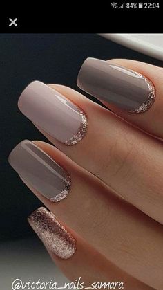 Gold Manicure, Elegant Nail Designs, Valentine Nails, Rose Gold Nails, Diy Nail Art, Elegant Nails, Gold Nails