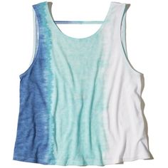 Hollister Open Back Tie-Dye Tank ($17) ❤ liked on Polyvore featuring tops, tye dye tank top, tie dyed tank tops, spaghetti-strap tank tops, strappy top and tie-dye tank tops Strappy Shirt, Blue Tie Dye Shirt, Tie Dye Tops, Open Back Tank, Strappy Tank Tops, Tie Dye Crop Top, Spaghetti Strap Tank Top, Tie Dye Tank Top