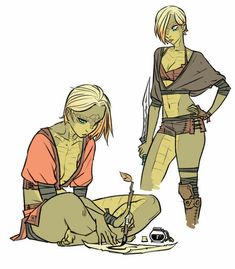 two female characters are sitting on the ground