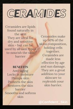 What Are Ceramides, Ceramides Benefits, Ceramides Skin Care, Beauty Skin Quotes, Skin Facts, Skin Care Business, Skin Advice, Skin Care Guide, Skin Aesthetics