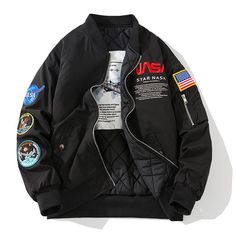 Nasa Jacket, Light Color Jeans, Urban Apparel, Army Jacket, Aviator Jackets, Outwear Jackets, Flight Jacket, Warm Jacket, Urban Outfits