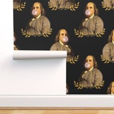 a wallpaper with george washington blowing bubbles