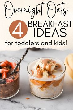 overnight oats breakfast ideas for toddlers and kids