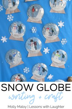 snow globe writing and craft for kids