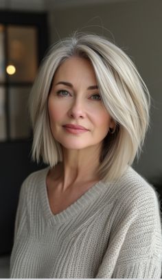 Bob Haircut For Fine Hair, Haircuts For Medium Hair, Haircuts For Fine Hair, Medium Hair Cuts, Shoulder Length Hair, Medium Length Hair Cuts, Hair Transformation