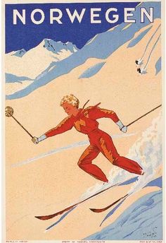 an advertisement for skis with a skier skiing down the slope