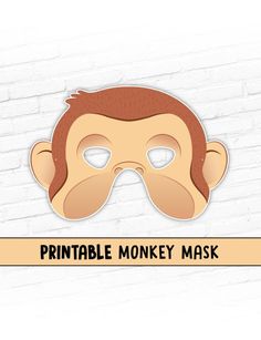 a monkey mask with the words printable money mask