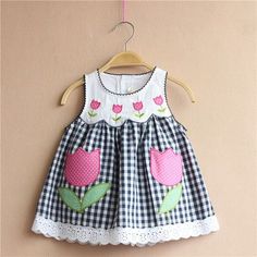 image Sewing Kids Clothes, Kids Dress Patterns, Kids Dress Wear, Baby Frocks Designs, Childrens Dress, Birthday Games