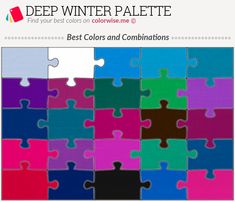 a colorful puzzle piece with the words best colors and combinations