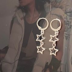 ☁️super cute, great accessories, made to order☁️ 🧸made with silver stainless steel earring high quality hoops, not the usual hooks ! I DO CUSTOMS ALSO🧸 free postage uk, £5 for intl postage please don't hesitate to message me with any queries, I will do my best to help ! (: Bapesta Earrings, Stainless Steel Earrings, Star Charms, Silver Hoops, Silver Hoop Earrings, Jewelry Earrings Dangle, Dangle Drop Earrings, Dangle Earrings, Handmade Items