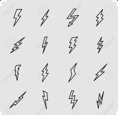 lightning bolt icons set on white background stock photo and royalty free image black bedroom furniture sets