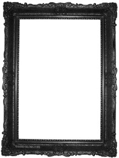 an ornate black frame on a white background