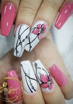 Red Nail Art, Rose Nail Art, Gel Nail Art Designs, Trendy Nail Art Designs, Cute Nail Art Designs, Pink Nail Art, Pretty Nail Art Designs, Floral Nail Art