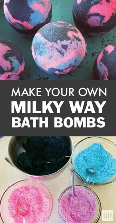 Make Your Own Milky Way Galaxy Bath Bombs With This Premium Recipe and Detailed Tutorial! Diy Hanging Shelves, Bath Bomb Recipes, Wine Bottle Diy Crafts, Wine Bottle Diy, Milky Way Galaxy, Mason Jar Diy, Mason Jar Crafts, Tutorial Diy